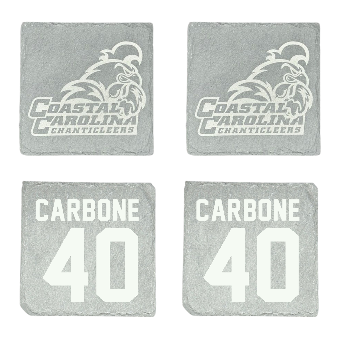 Coastal Carolina University Baseball Stone Coaster (4 Pack)  - #40 Dominick Carbone