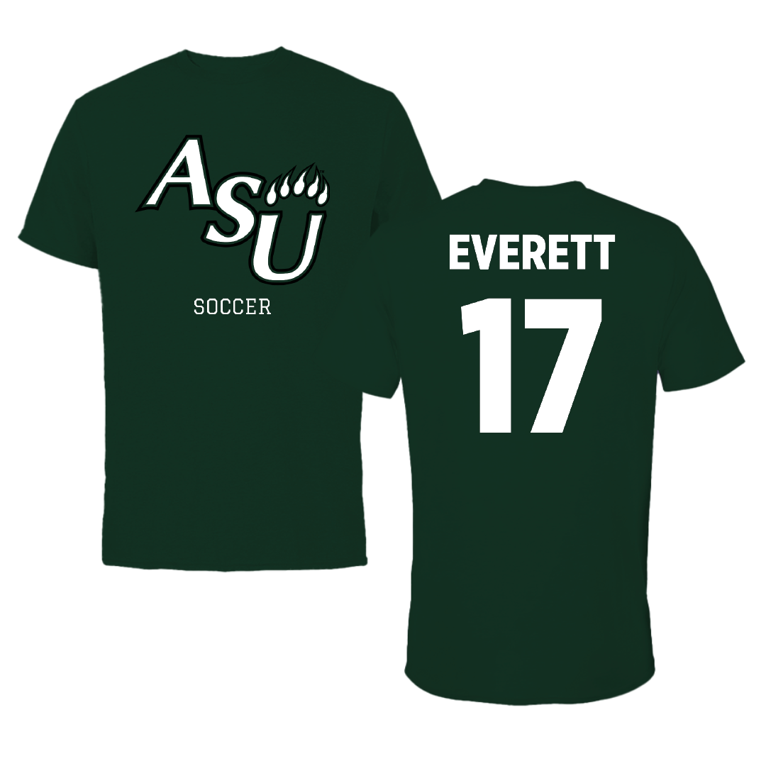 Adams State University Soccer Forest Green Performance Tee - #17 Madeline Everett