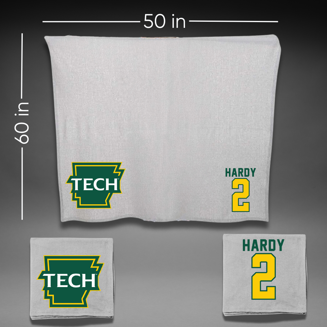 Arkansas Tech University Softball Gray Blanket - #2 Maycie Hardy