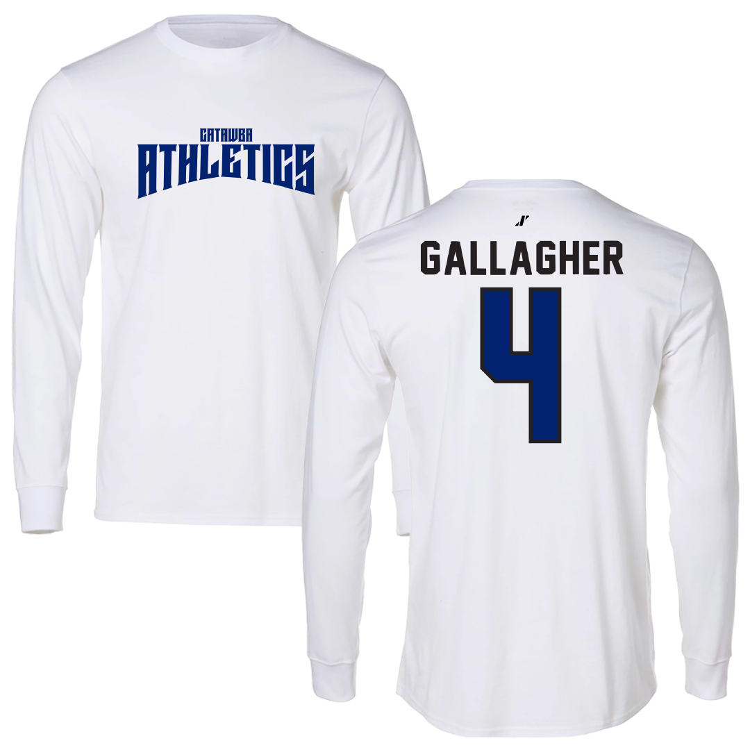Catawba College Softball White Classic Long Sleeve - #4 Brianna Gallagher
