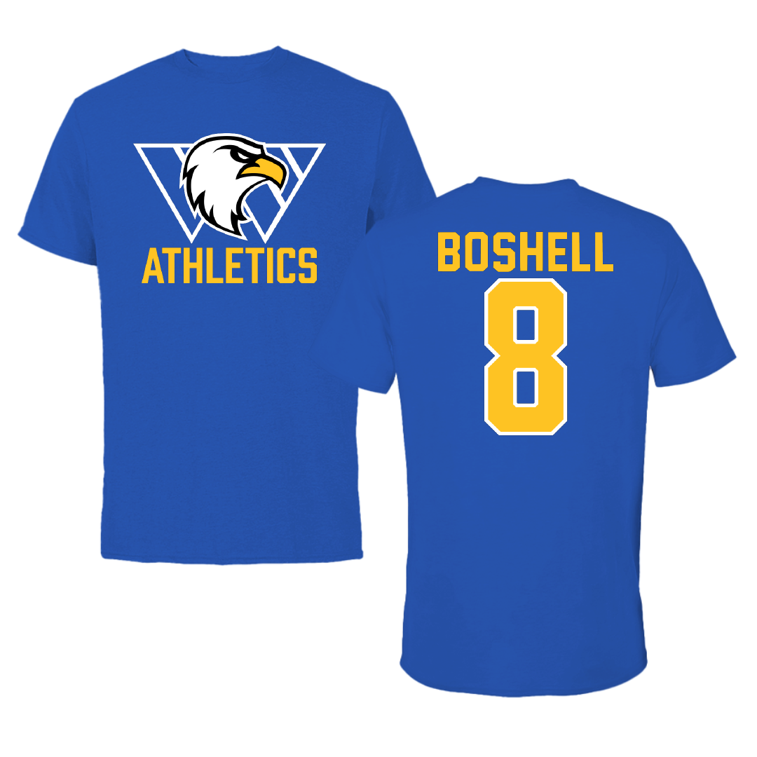 Williams Baptist University Softball Blue Tee - #8 Rylee Boshell
