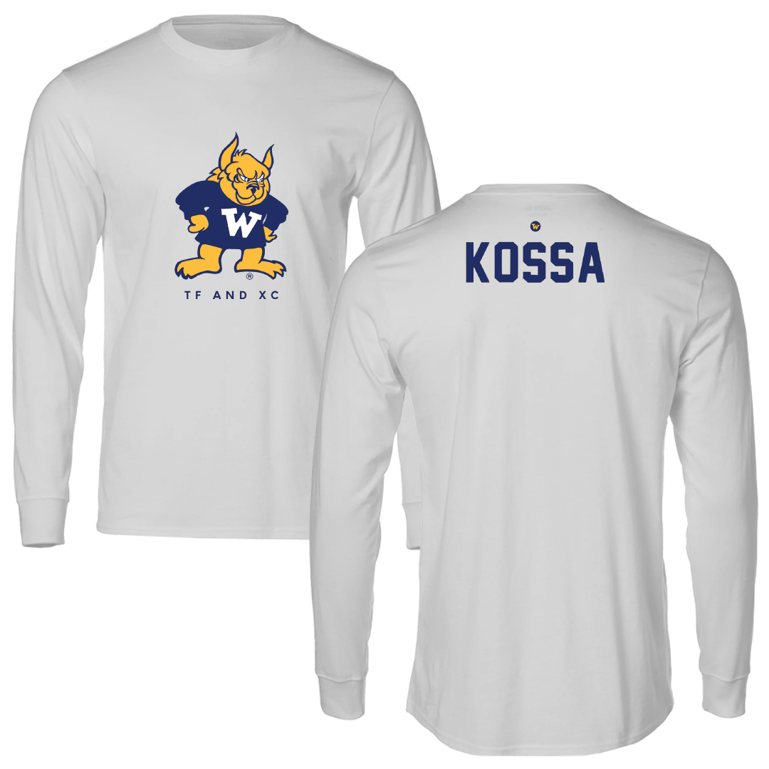 Webster University TF and XC Light Gray Performance Long Sleeve - Othniel Kossa