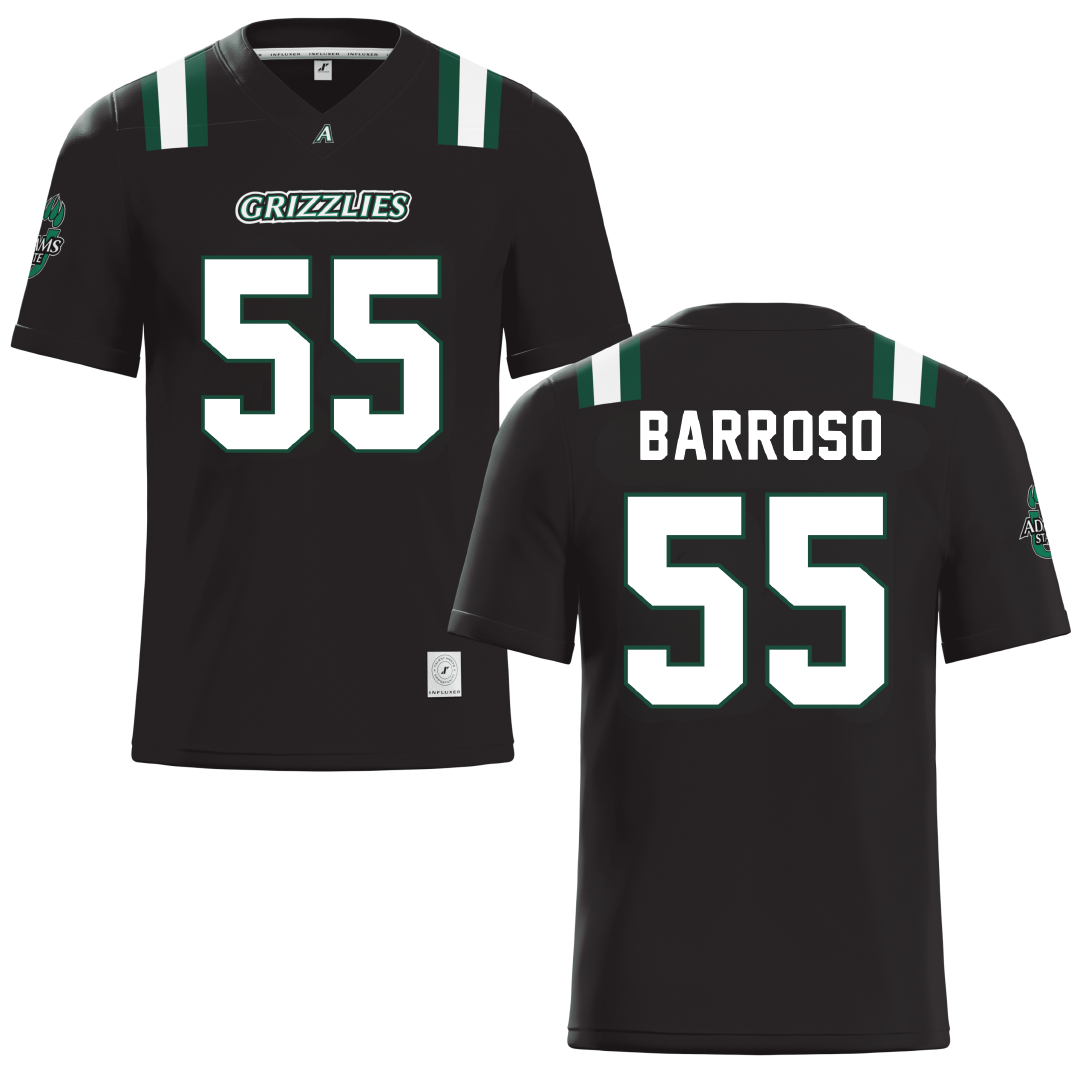 Adams State University Black Football Jersey - #55 Diego Barroso