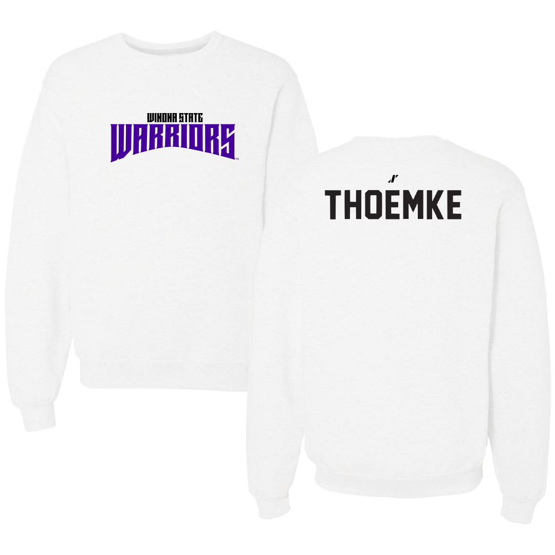Winona State University Tennis White Classic Crewneck - Clara Thoemke