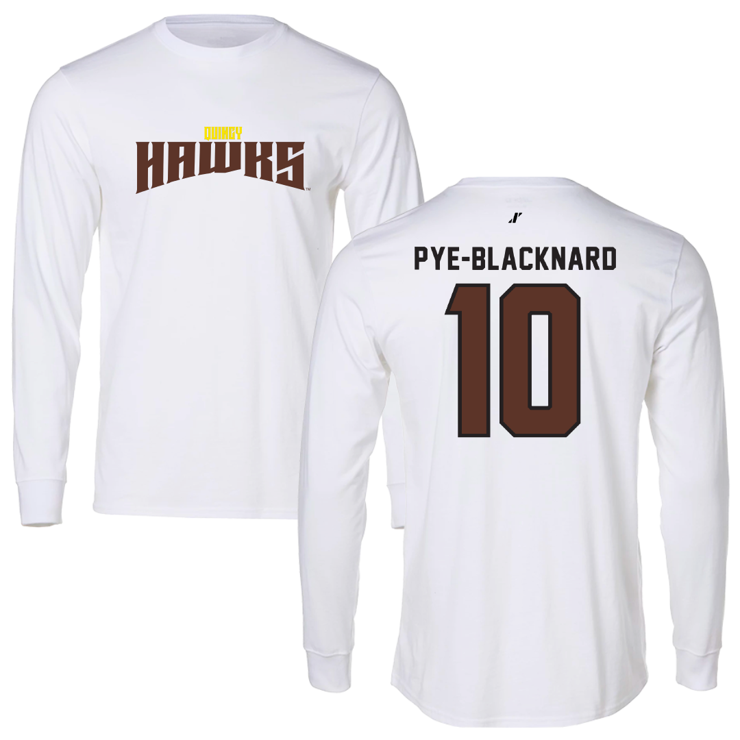 Quincy University Volleyball White Classic Long Sleeve - #10 Janelle Pye-Blacknard