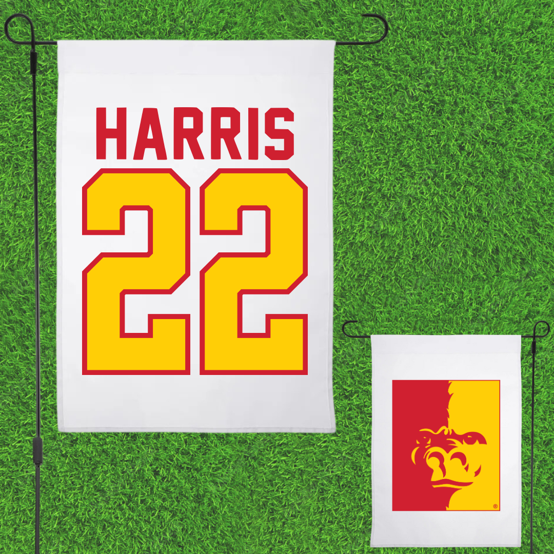 Pittsburg State University Baseball White Garden Flag - #22 Cooper Harris