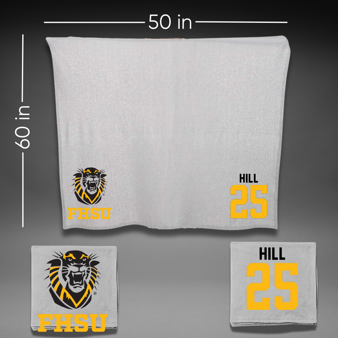 Fort Hays State University Soccer Gray Blanket - #25 Taylor Hill