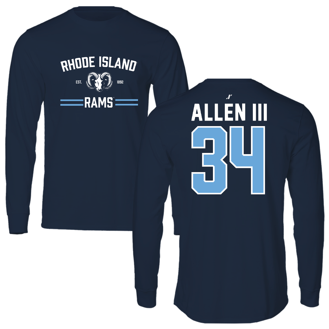 University of Rhode Island Basketball Navy General Long Sleeve - #34 Ray Allen III