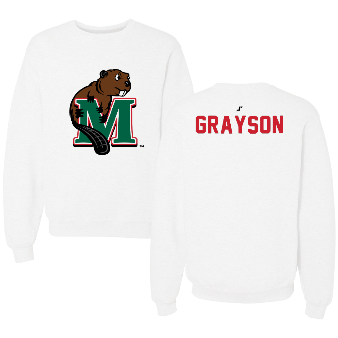 Minot State University Golf White Crewneck - Winston Grayson