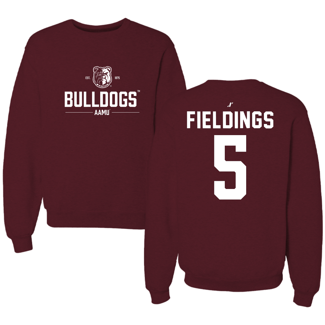 Alabama A&M University Football Maroon General Crewneck - #5 Anthony Fieldings
