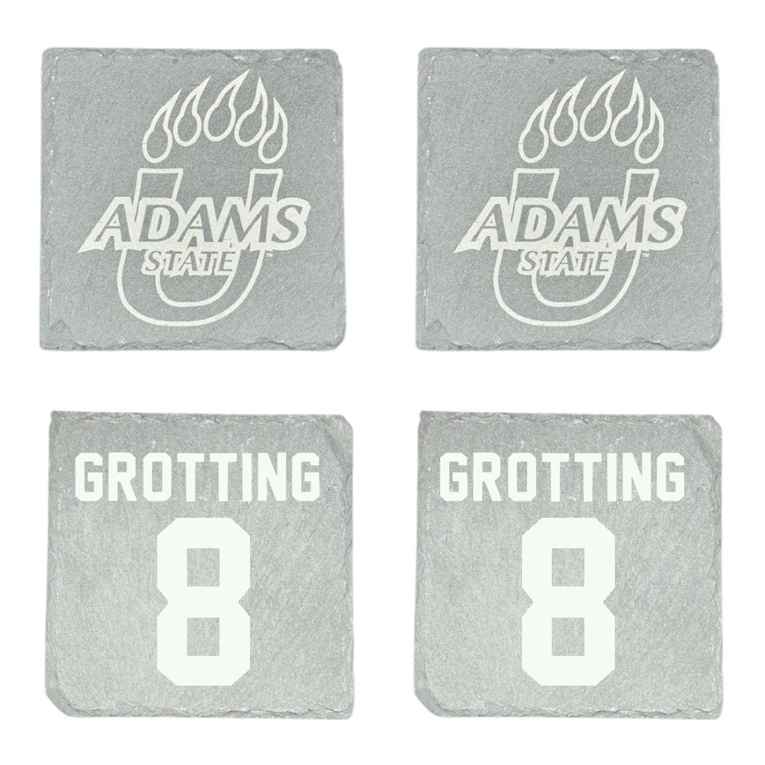 Adams State University Soccer Stone Coaster (4 Pack)  - #8 Hans-Kristian Grotting