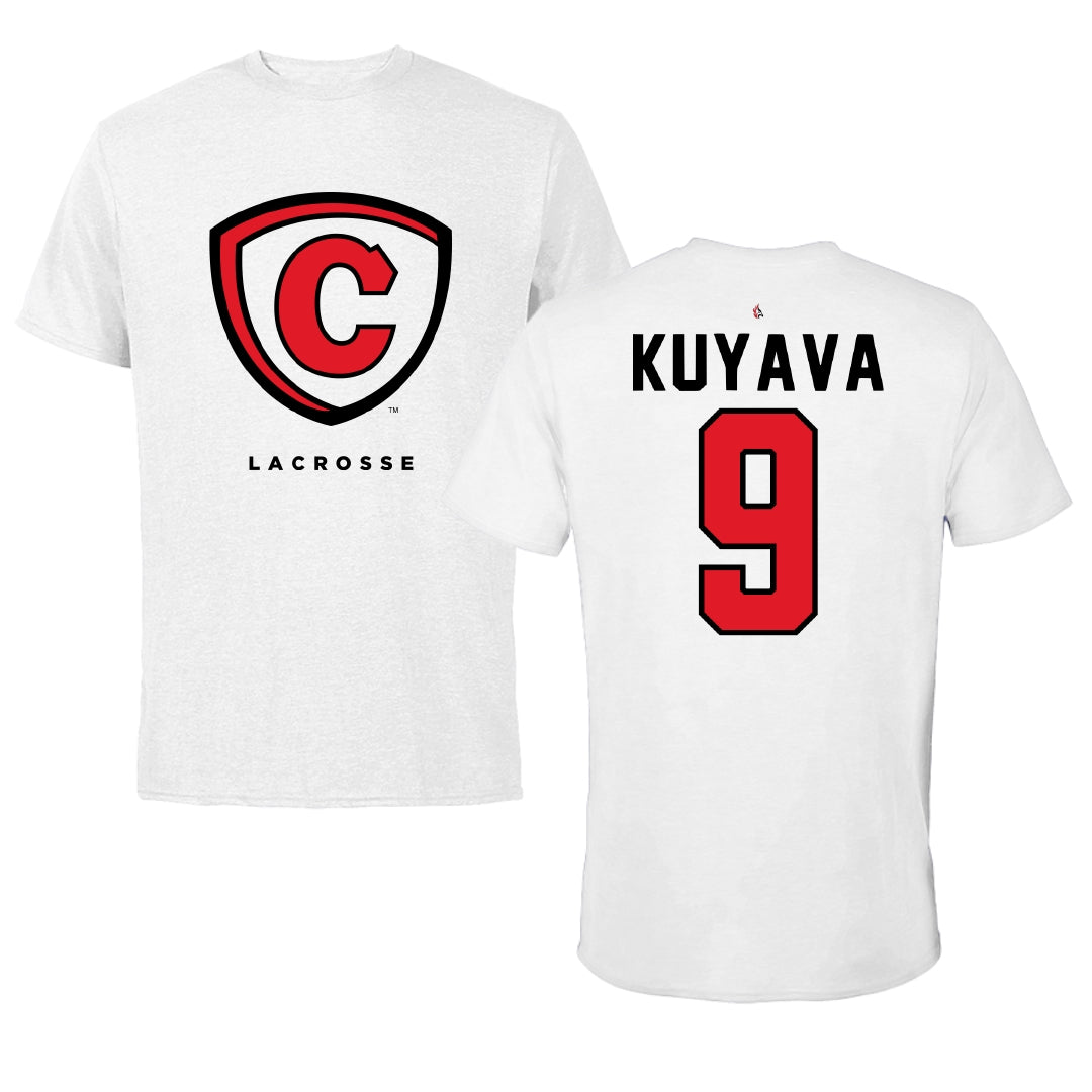 Carthage College Lacrosse White Performance Tee - #9 Sydney Kuyava