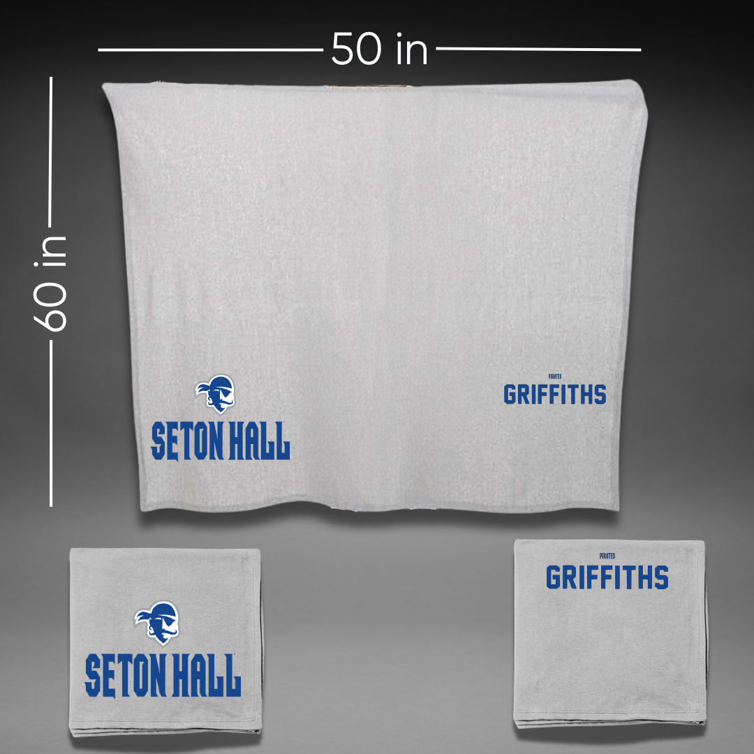 Seton Hall University TF and XC Gray Blanket - Liam Griffiths