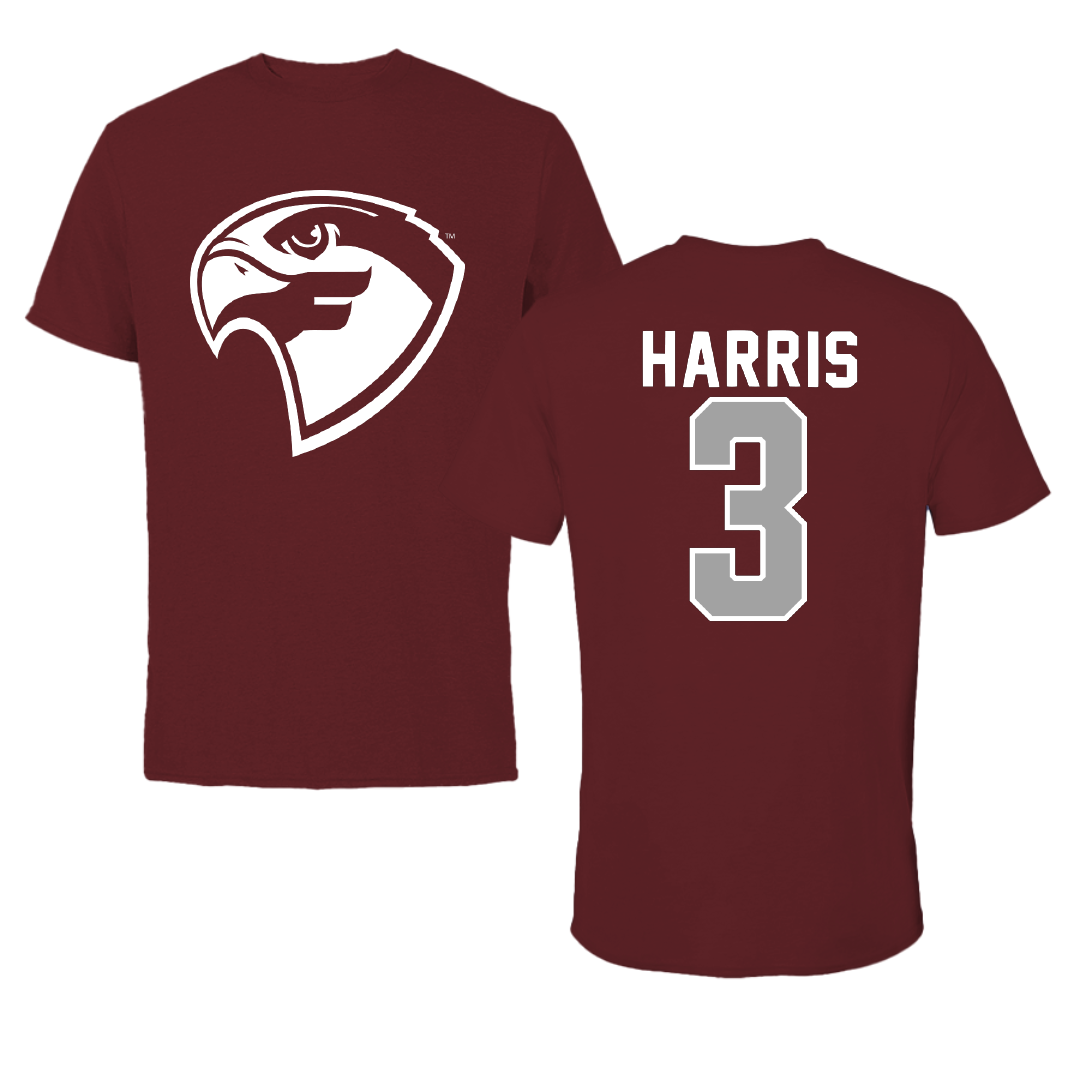 Fairmont State University Football Maroon Tee - #3 Kobe Harris