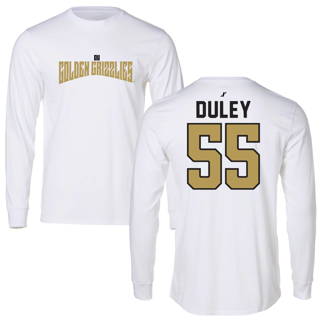 Oakland University Baseball White Classic Long Sleeve - #55 Daniel Duley