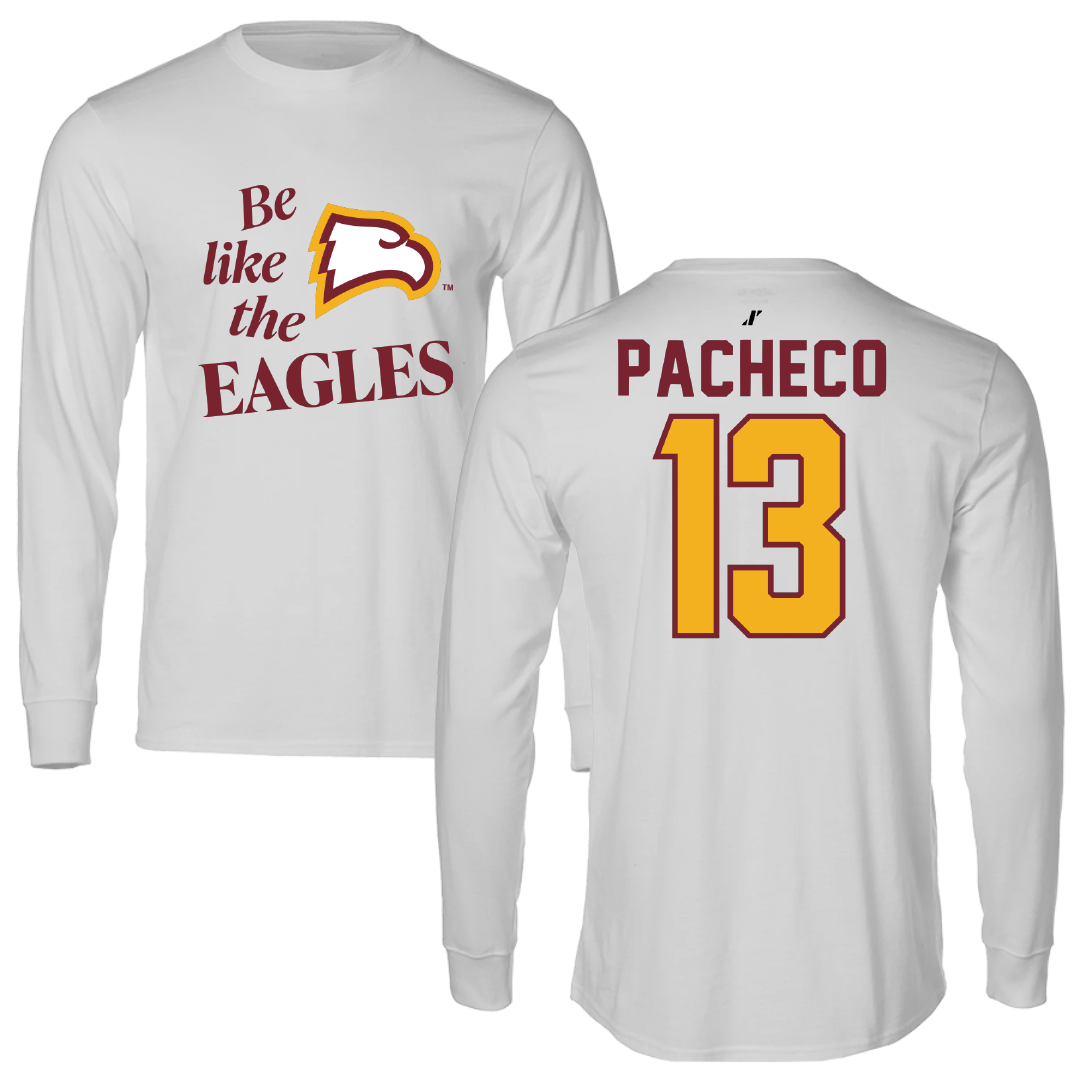 Winthrop University Soccer Light Gray Be Like Us Performance Long Sleeve - #13 Bernardo Pacheco