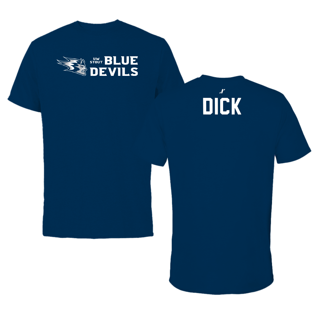 University of Wisconsin-Stout TF and XC Navy General Tee - Brandon Dick