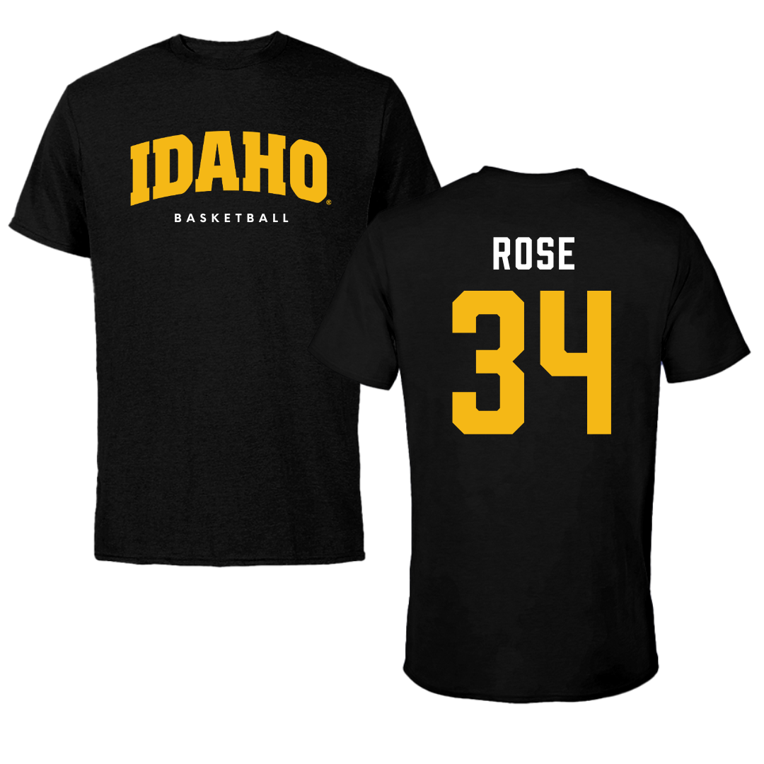 University of Idaho Basketball Black Idaho Performance Tee - #34 Kyson Rose