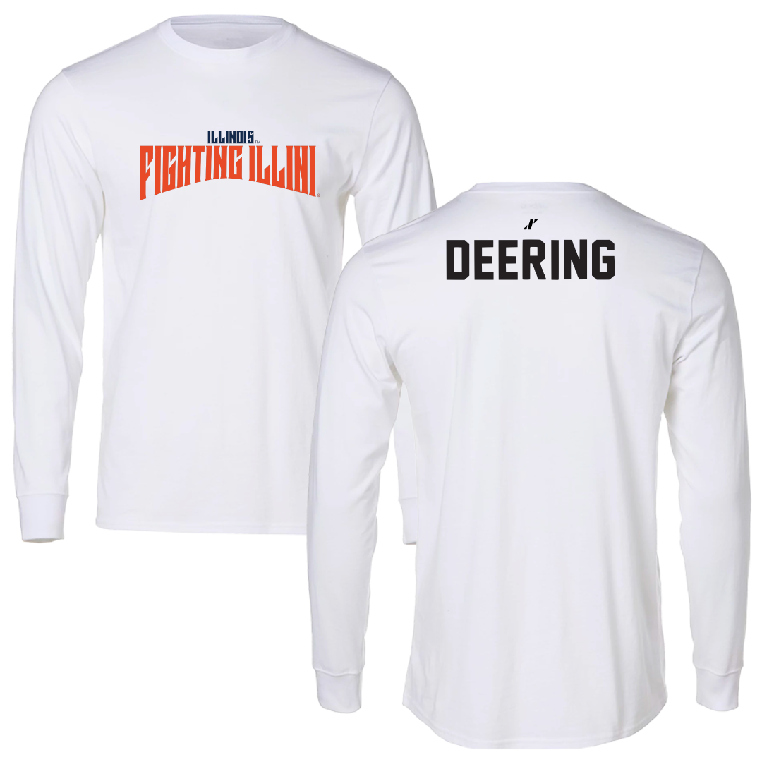 University of Illinois TF and XC White Classic Performance Long Sleeve - Faith Deering