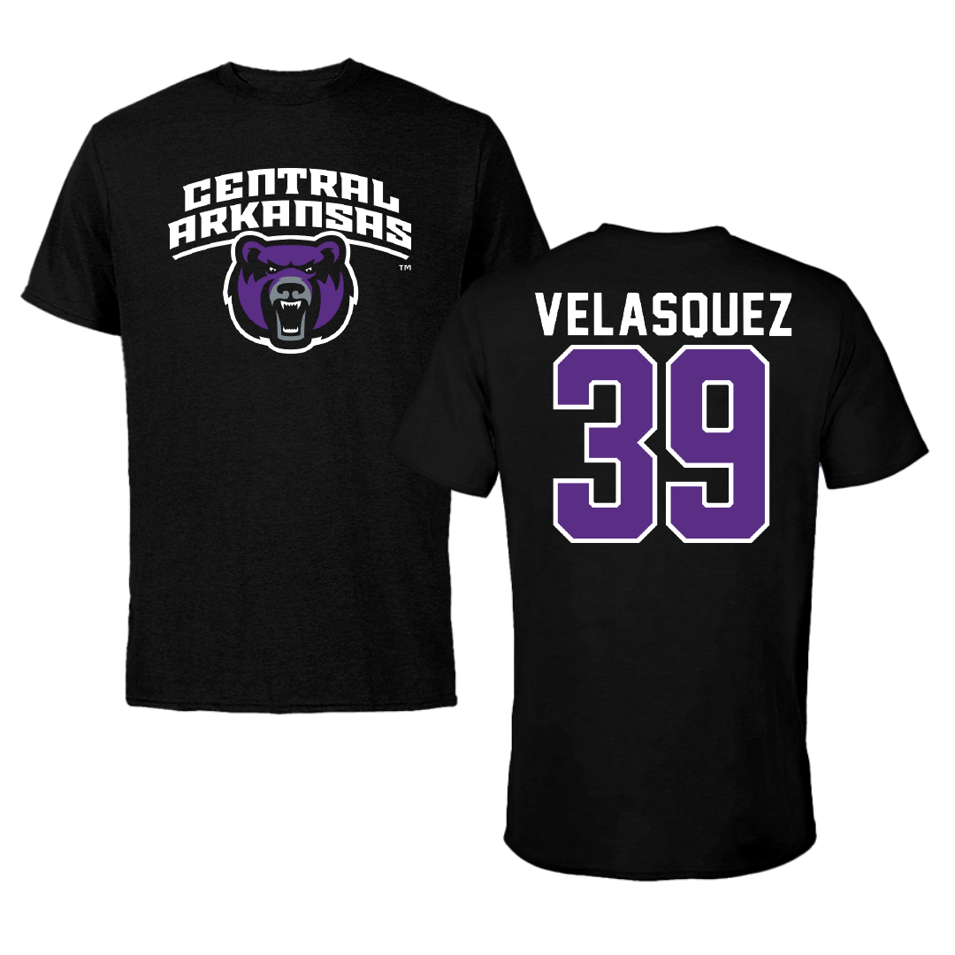 University of Central Arkansas Baseball Black Performance Tee - #39 Aden Velasquez