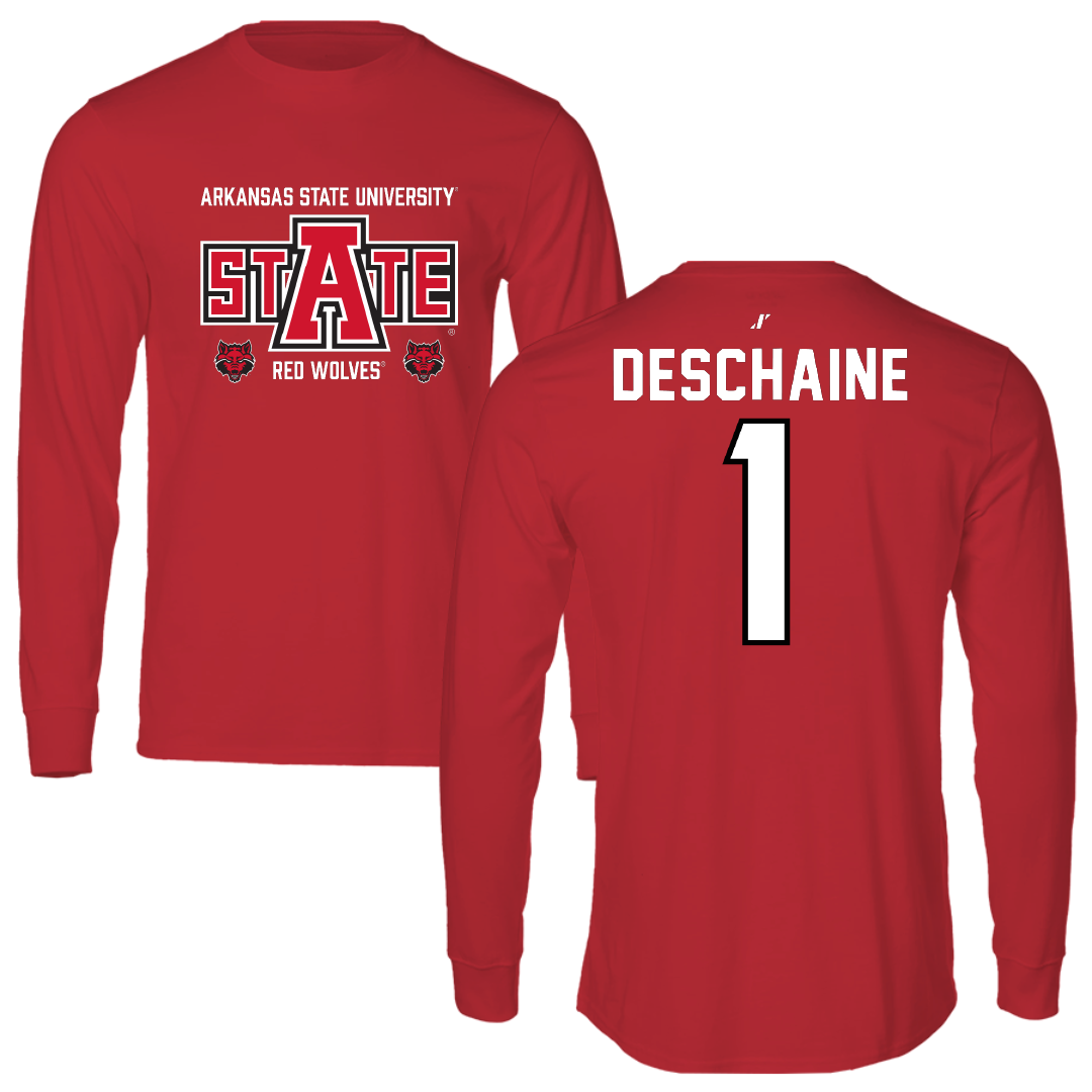 Arkansas State University Soccer Red General Long Sleeve - #1 Damaris Deschaine