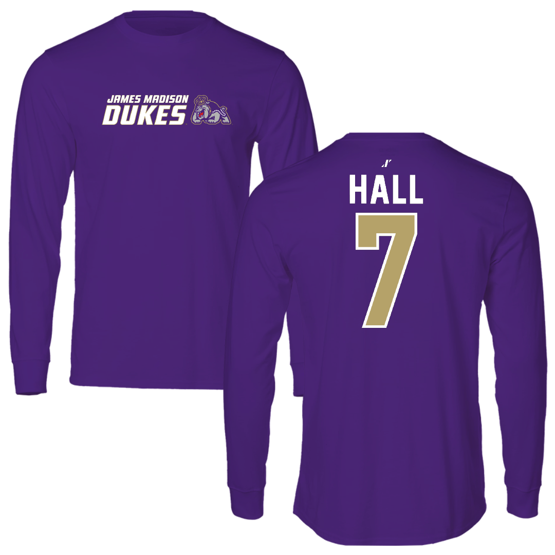James Madison University Softball Purple General Long Sleeve - #7 Jasmine Hall
