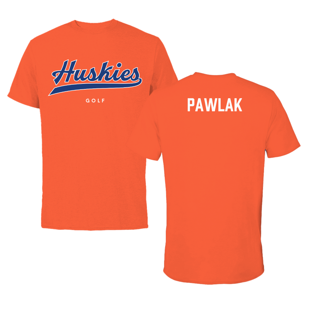 Houston Christian University Golf Orange Performance Tee - Brooks Pawlak