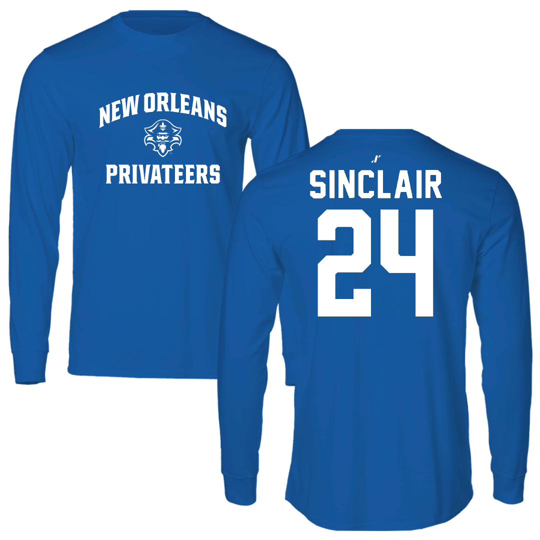 University of New Orleans Basketball Blue General Long Sleeve - #24 Cole Sinclair