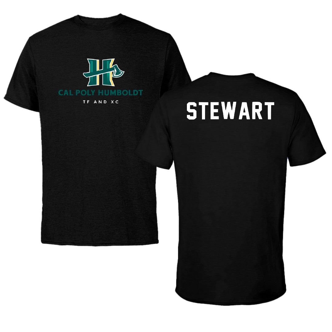 Cal Poly Humboldt TF and XC Black Performance Tee - Trevor Stewart