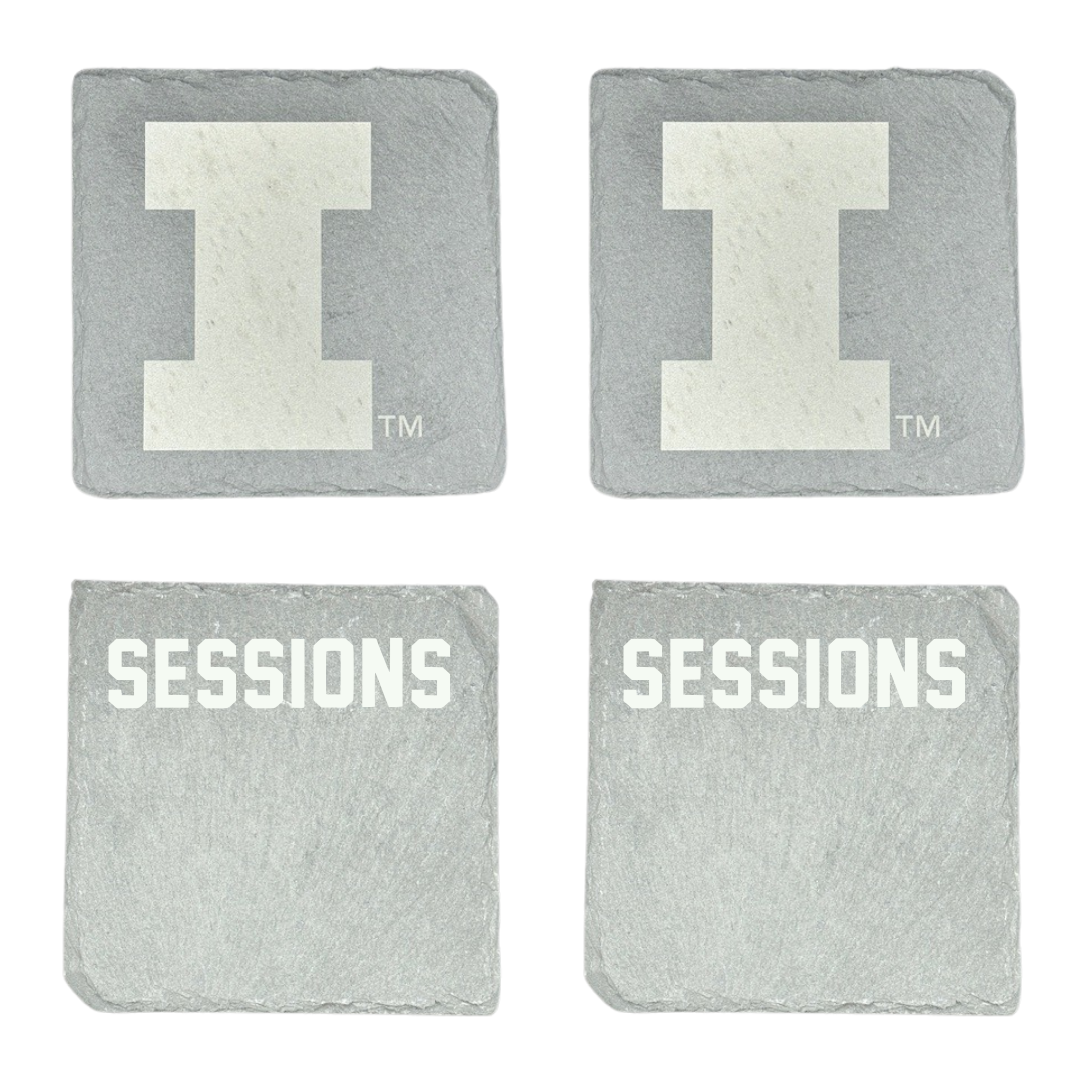 University of Illinois Swimming & Diving Stone Coaster (4 Pack)  - Kylee Sessions