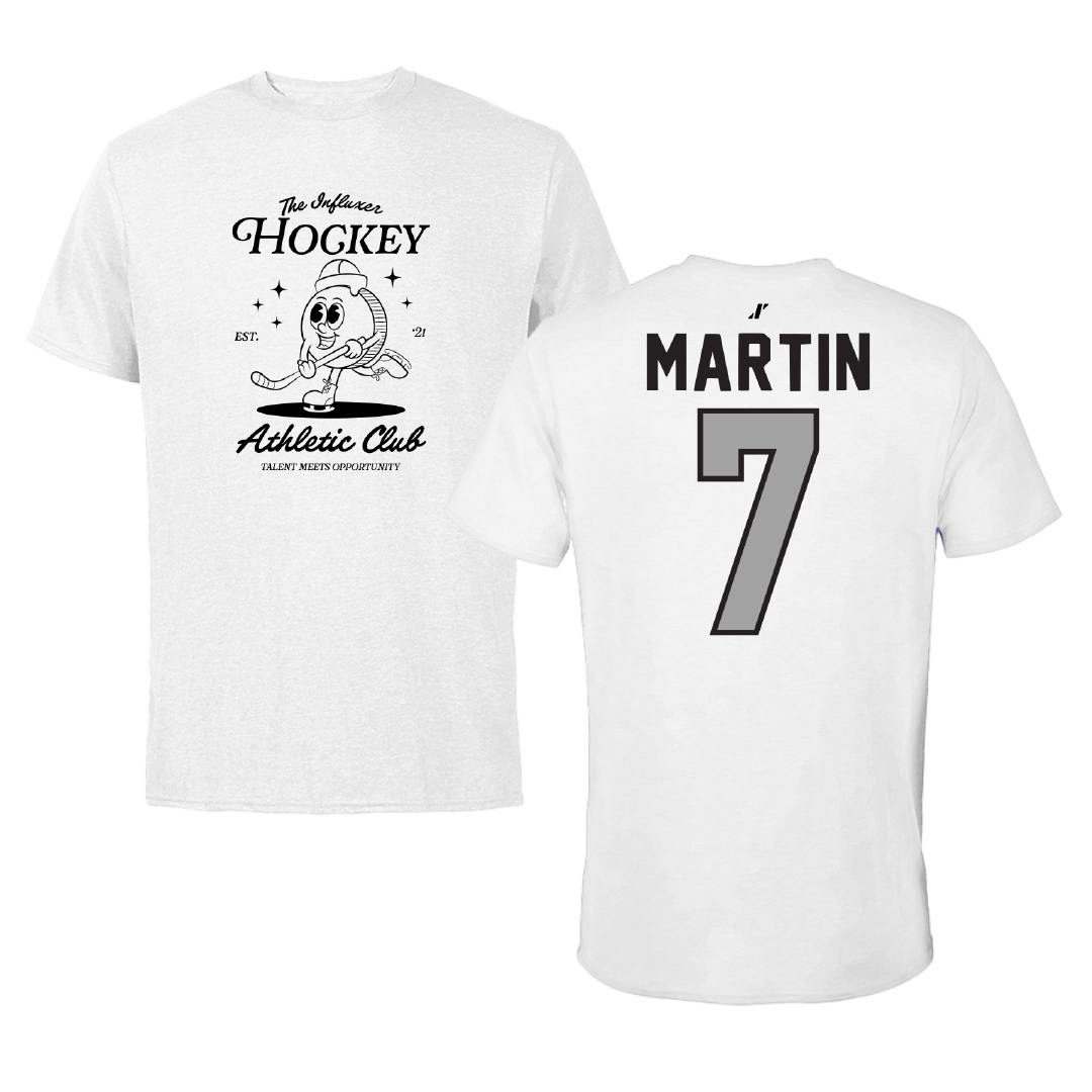 Ice Hockey White Influxer Athletic Club Tee - #7 Molly Martin
