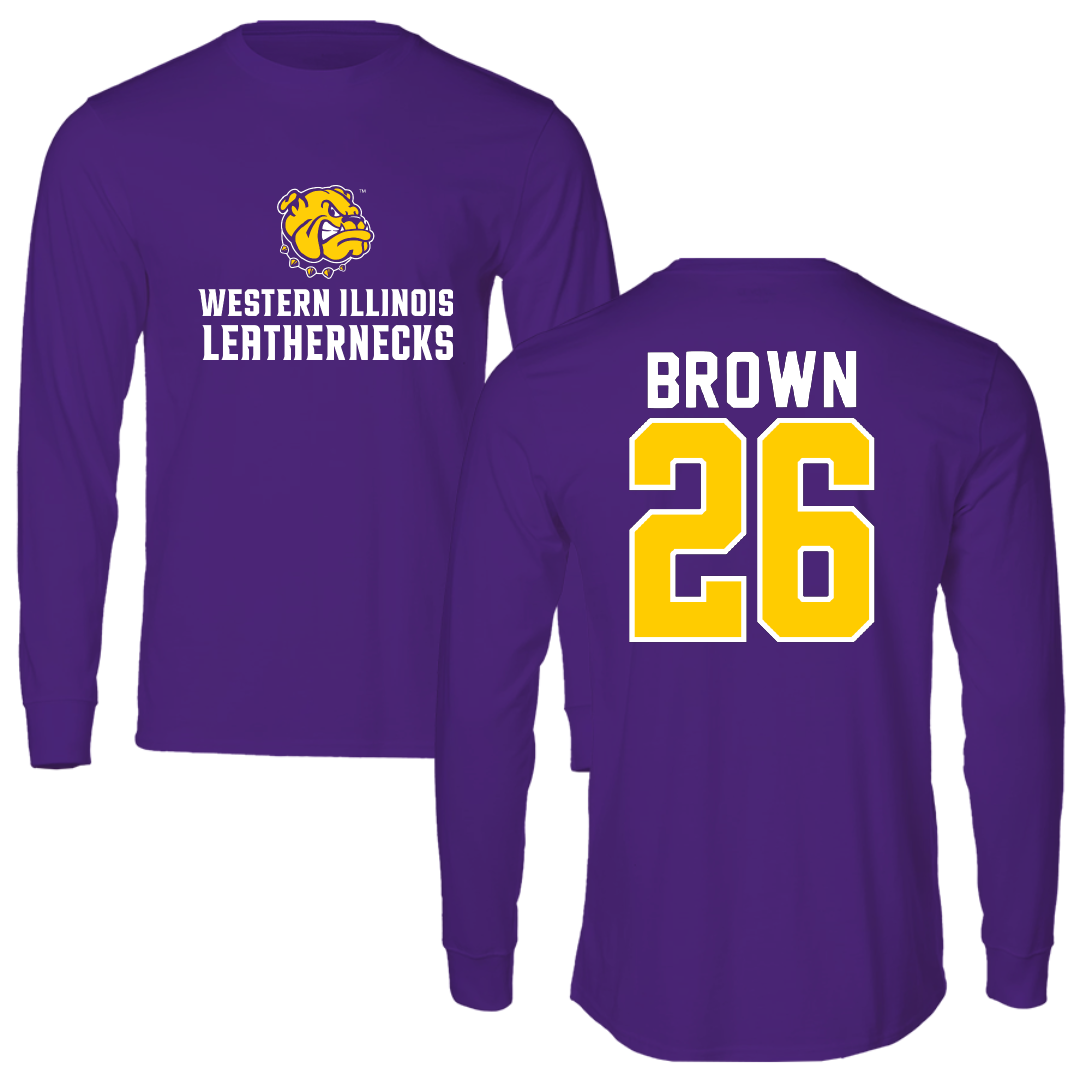 Western Illinois University Softball Purple Long Sleeve - #26 Payton Brown