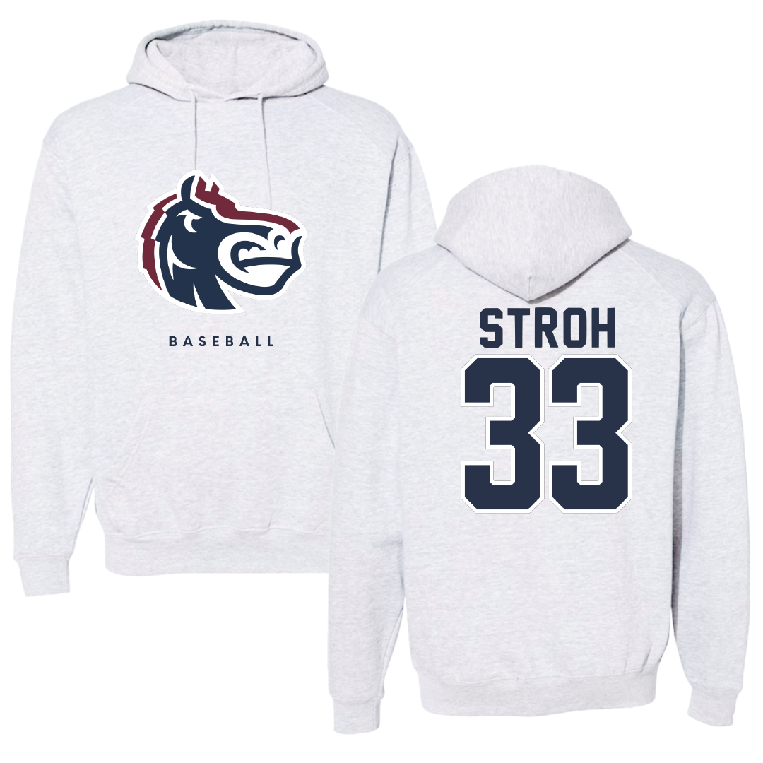 Fairleigh Dickinson University-Metropolitan Campus Baseball Gray Hoodie - #33 Travis Stroh