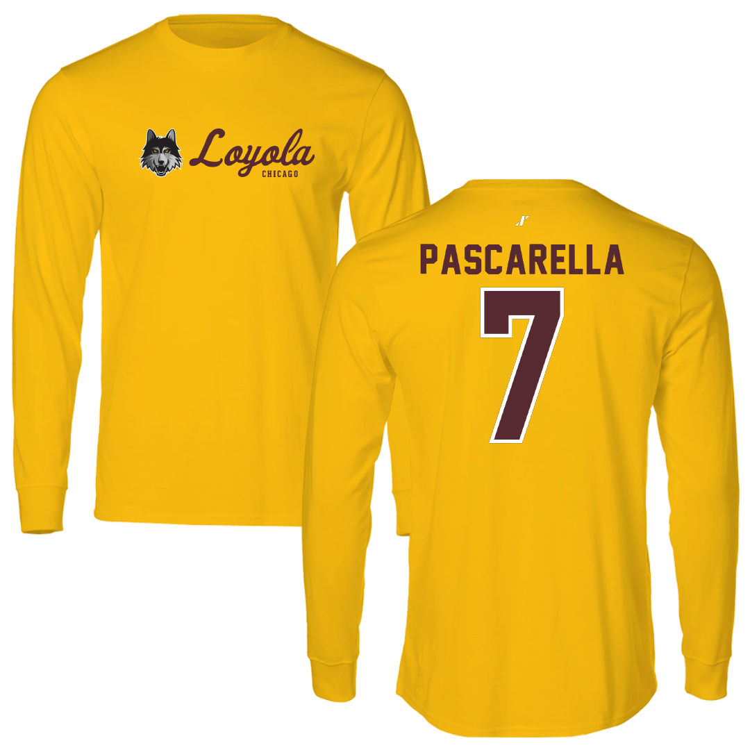 Loyola University-Chicago Soccer Gold General Performance Long Sleeve - #7 Jordan Pascarella