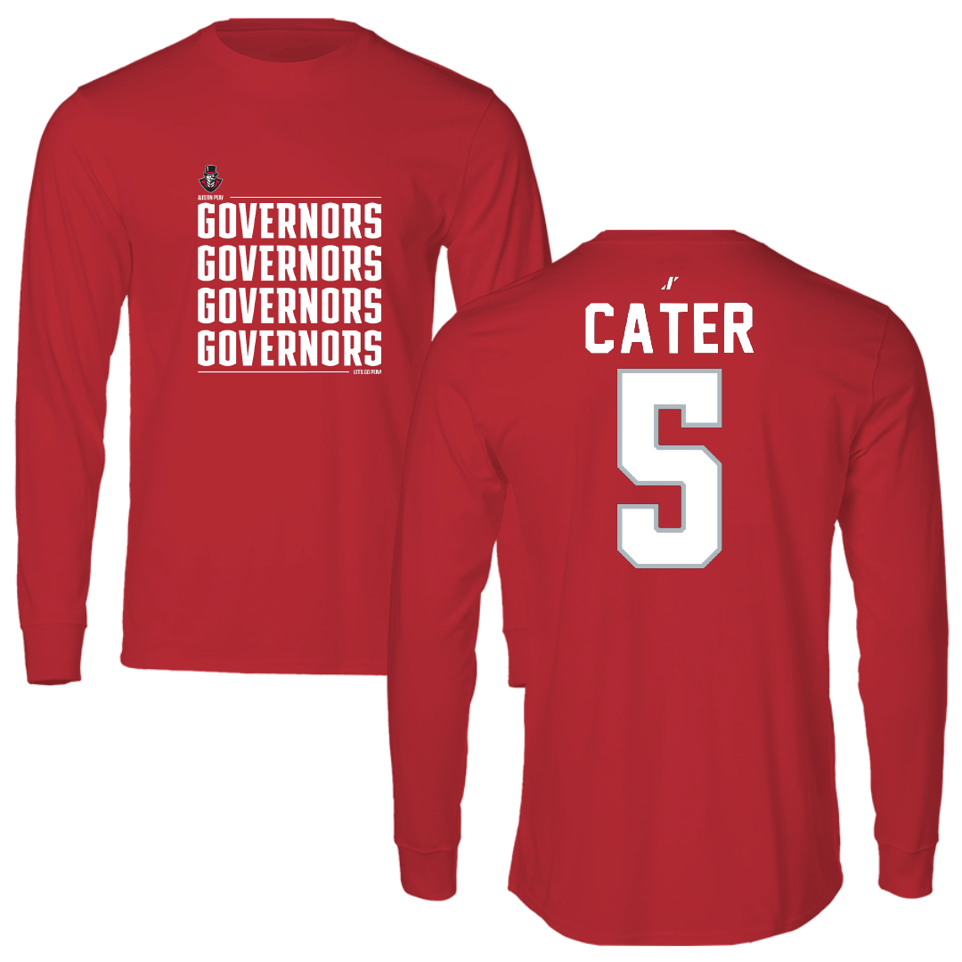 Austin Peay State University Basketball Red General Long Sleeve - #5 Abby Cater