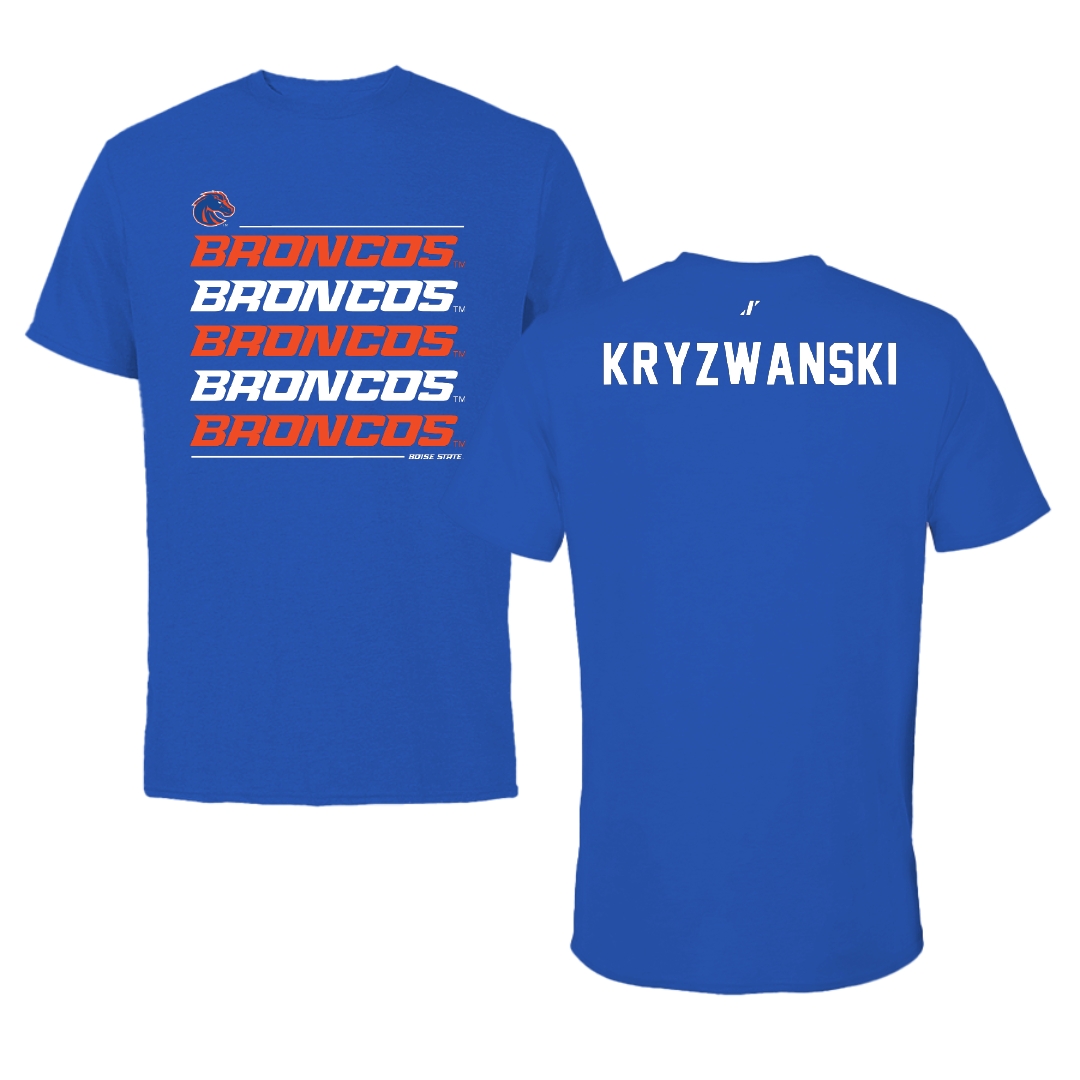 Boise State University Gymnastics Blue General Tee - Julia Kryzwanski