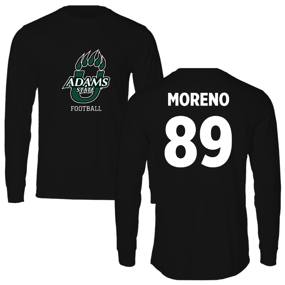 Adams State University Football Black State Performance Long Sleeve - #89 Noel Moreno