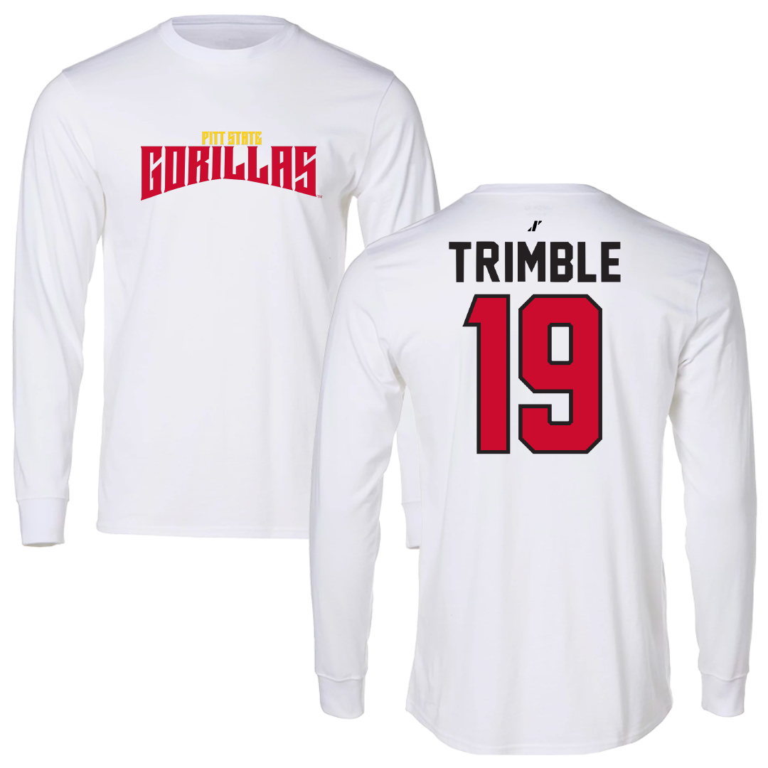 Pittsburg State University Football White Classic Long Sleeve - #19 Carson Trimble