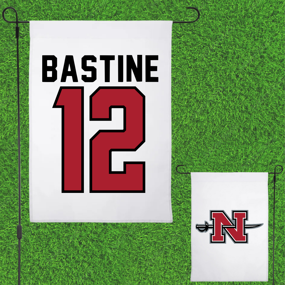 Nicholls State University Soccer White Garden Flag - #12 Peyton Bastine