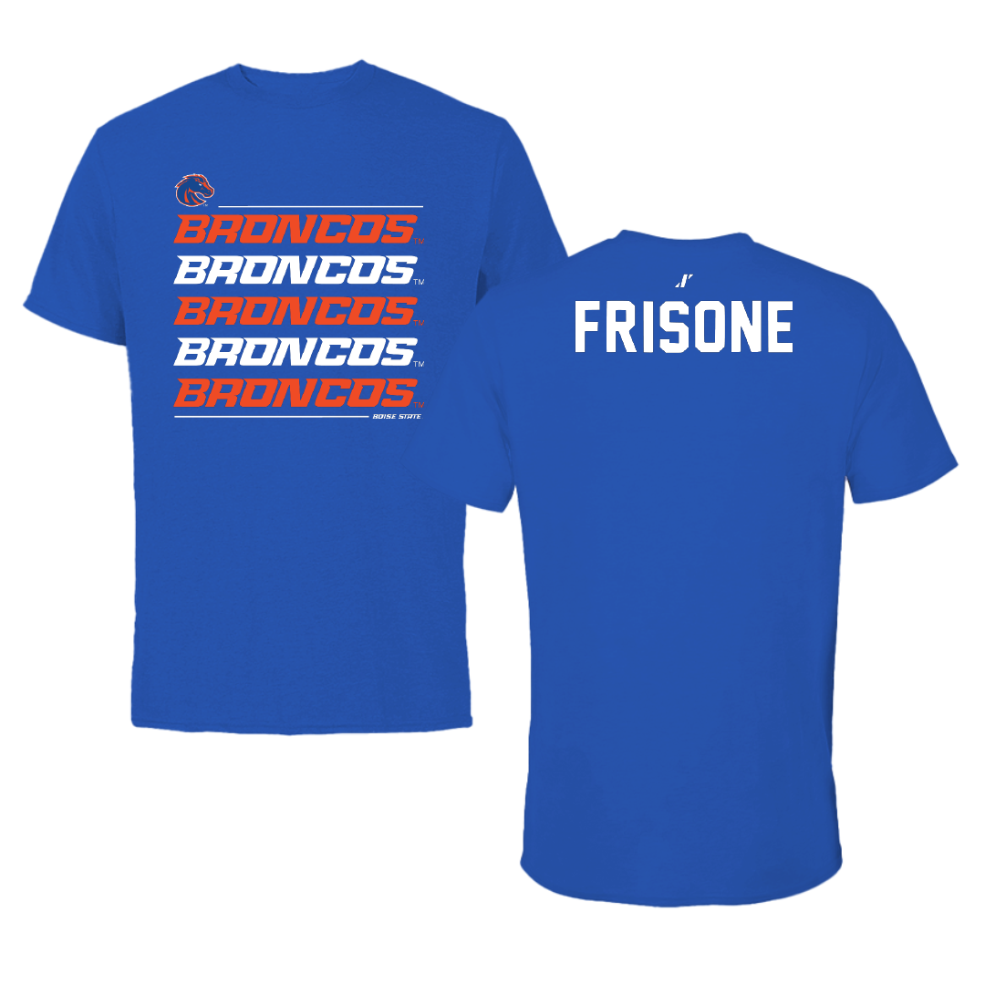 Boise State University TF and XC Blue General Performance Tee - Isabella Frisone