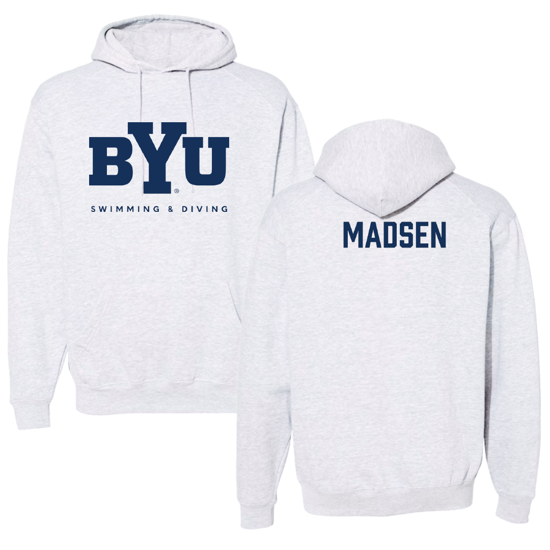 Brigham Young University Swimming & Diving Gray Hoodie - Fletcher Madsen