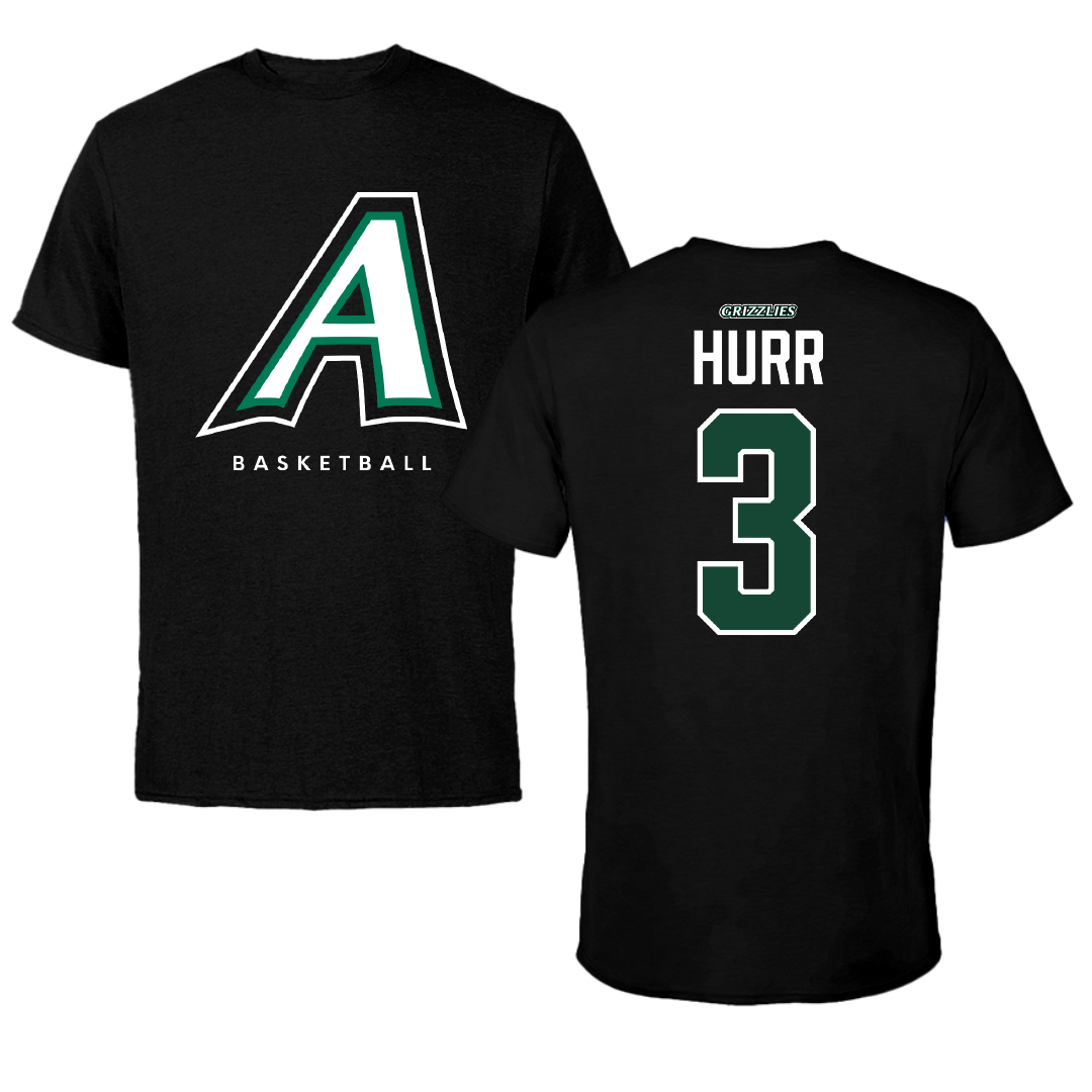 Adams State University Basketball Black Block Performance Tee - #3 Alex Hurr