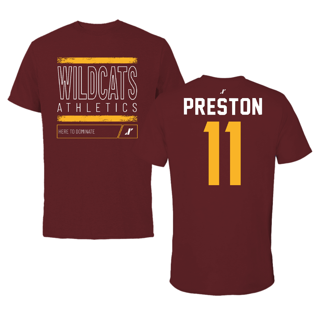 Bethune-Cookman University Volleyball Maroon Dominate Performance Tee - #11 Tiyanna Preston