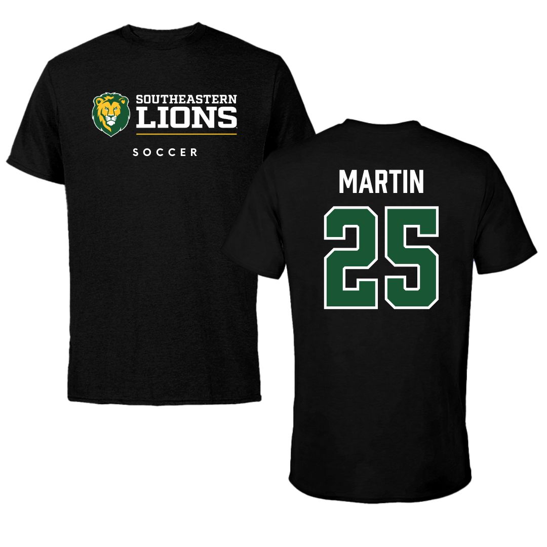 Southeastern Louisiana University Soccer Black Performance Tee - #25 Mia Martin
