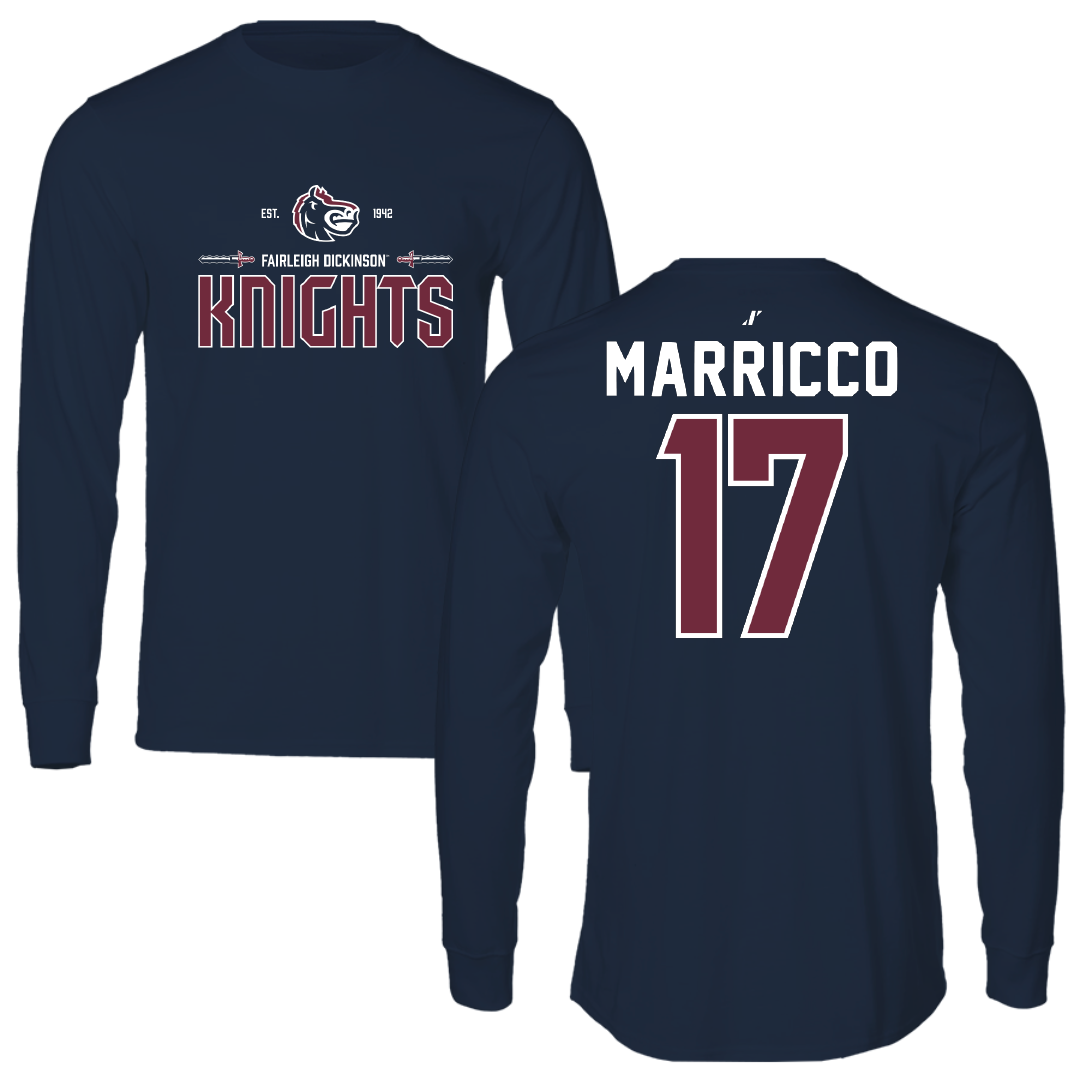Fairleigh Dickinson University-Metropolitan Campus Soccer Navy General Performance Long Sleeve - #17 Madeline Marricco