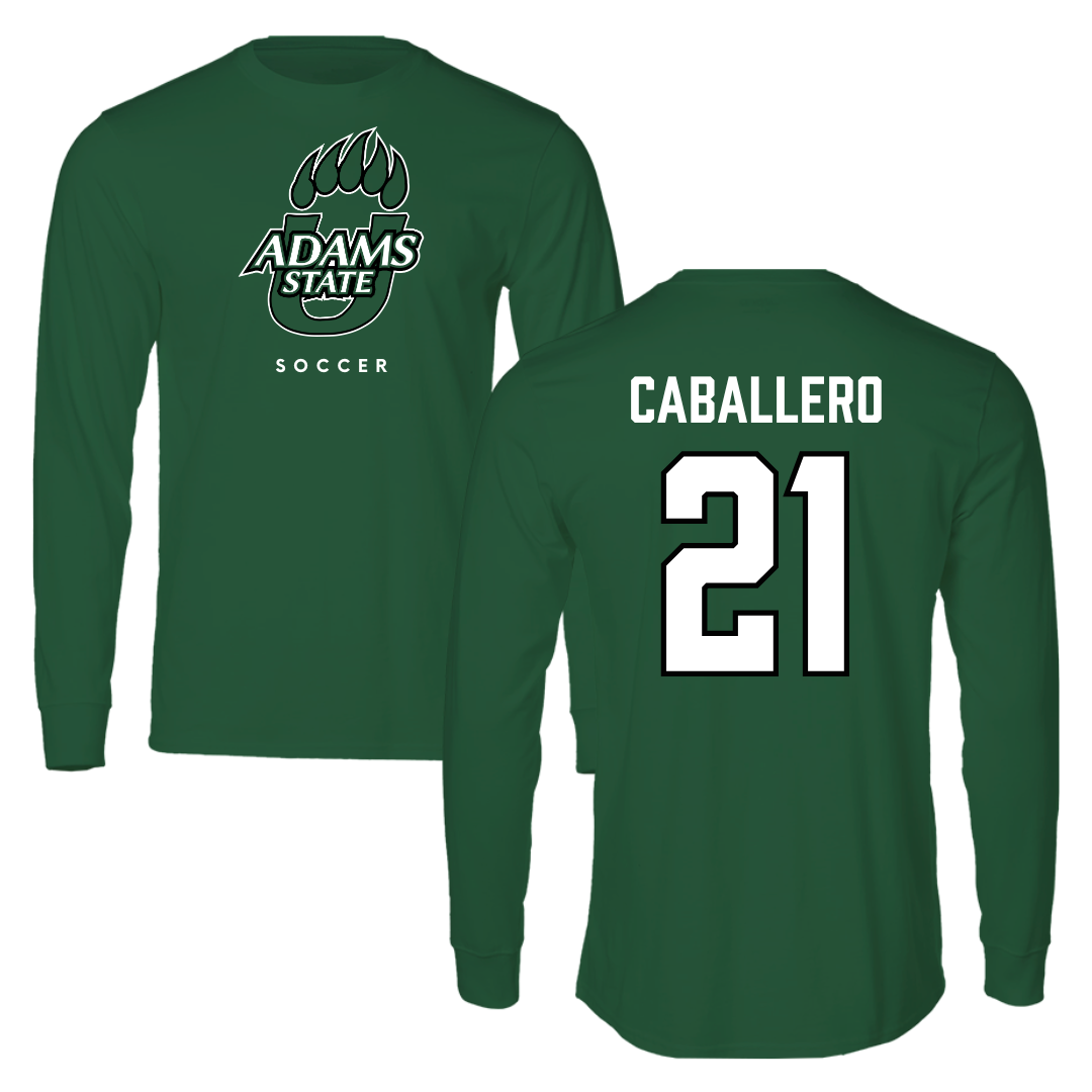 Adams State University Soccer Green Performance Long Sleeve - #21 Karlee Caballero