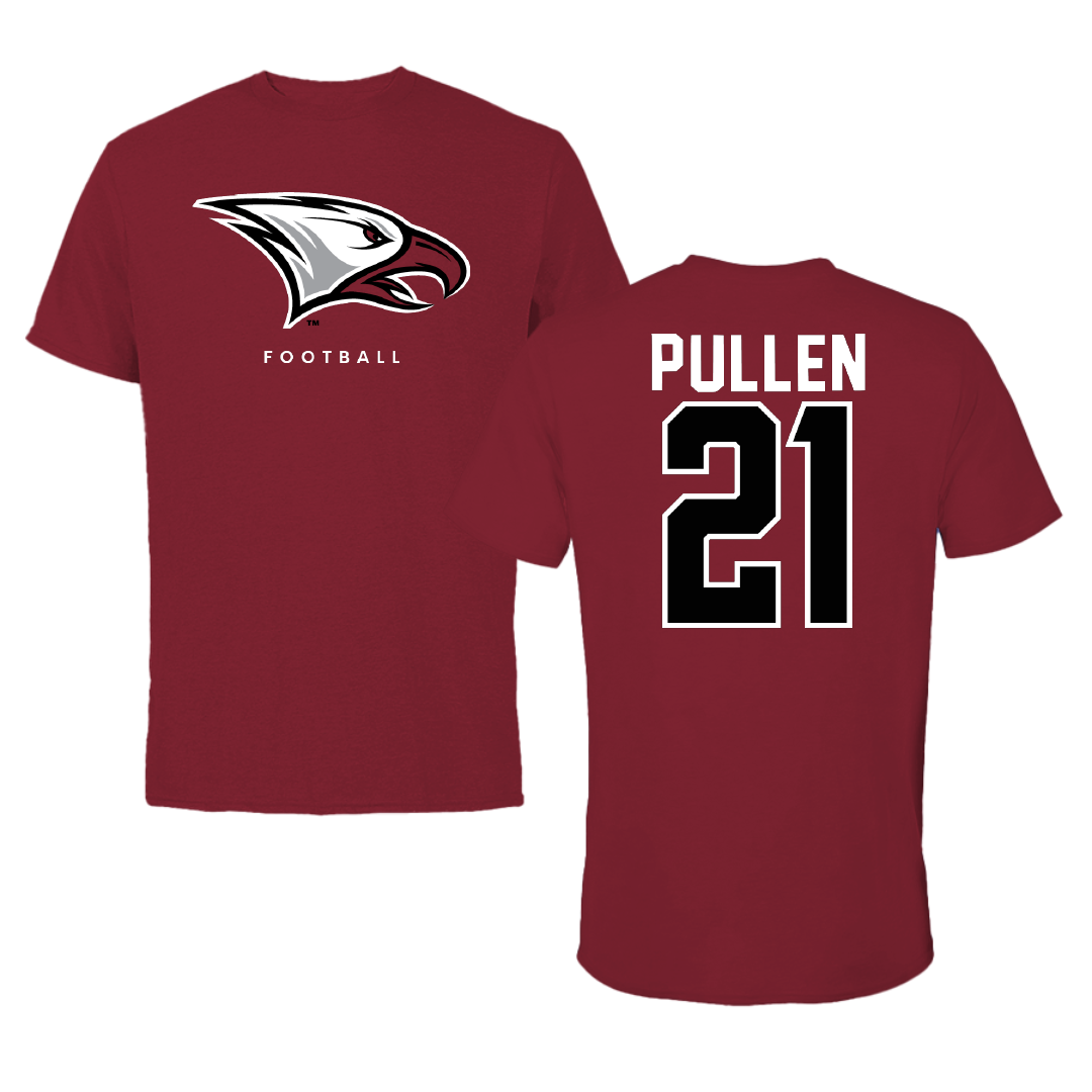 North Carolina Central University Football Cardinal Tee - #21 Josh Pullen