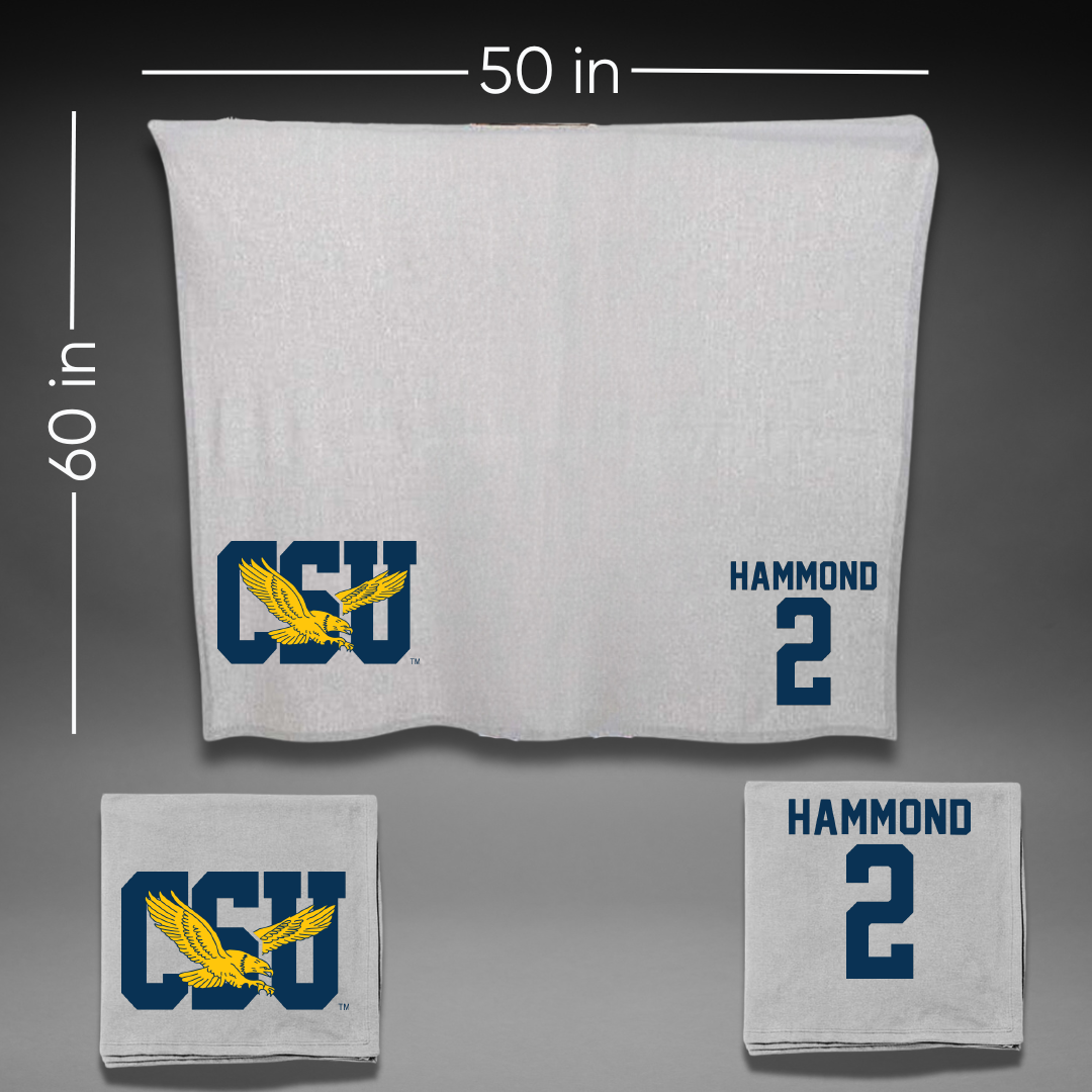 Coppin State University Basketball Gray Blanket - #2 Tiffany Hammond