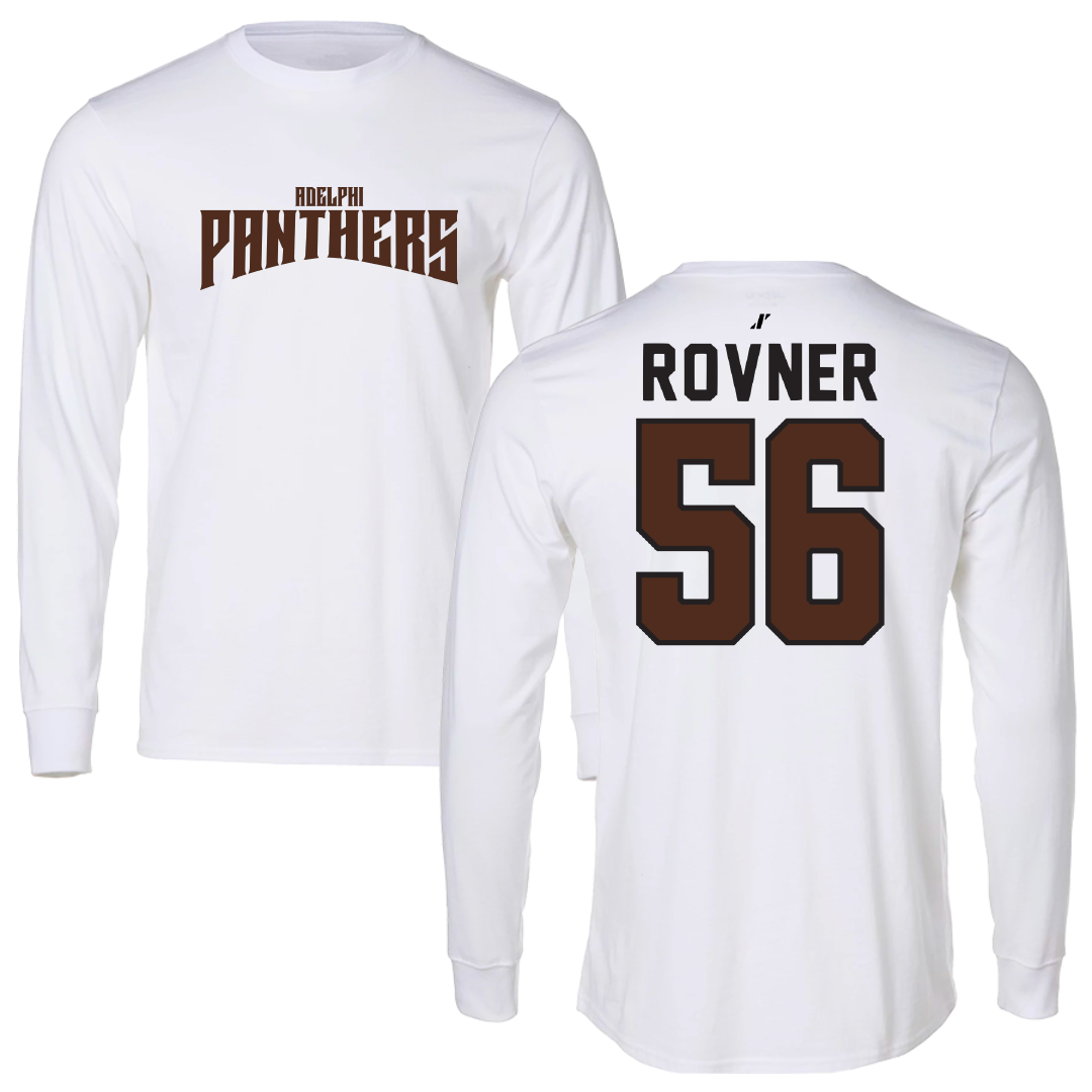 Adelphi University Baseball White Classic Long Sleeve - #56 Zach Rovner