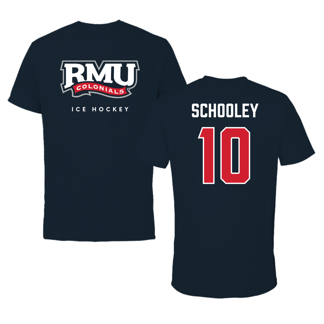 Robert Morris University Ice Hockey Navy Performance Tee - #10 Kaitlyn Schooley